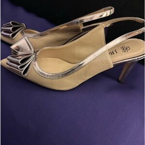 J Renee’ tan sling low heel shoe